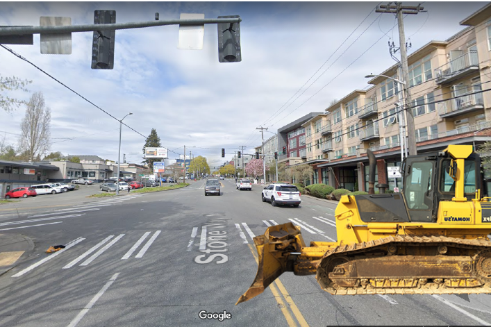 Stone Way being bulldozed