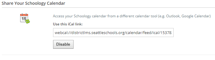 More Schoology Settings